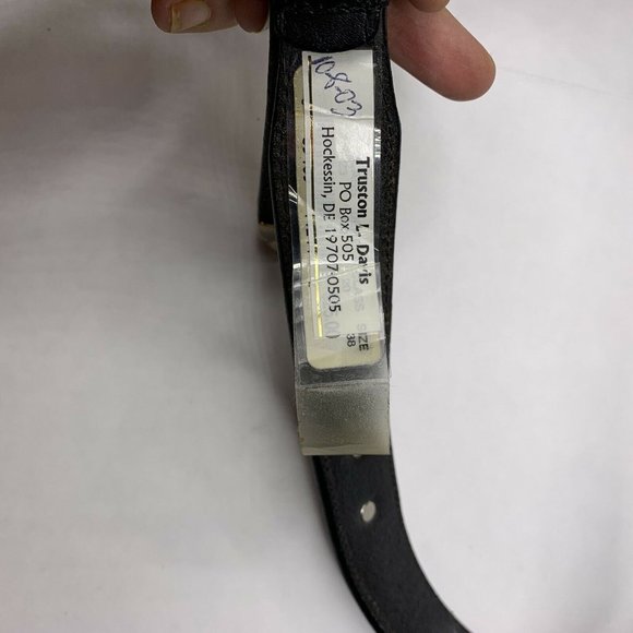 Vtg Western Style Engraved Silver Detail Belt - Picture 6 of 7